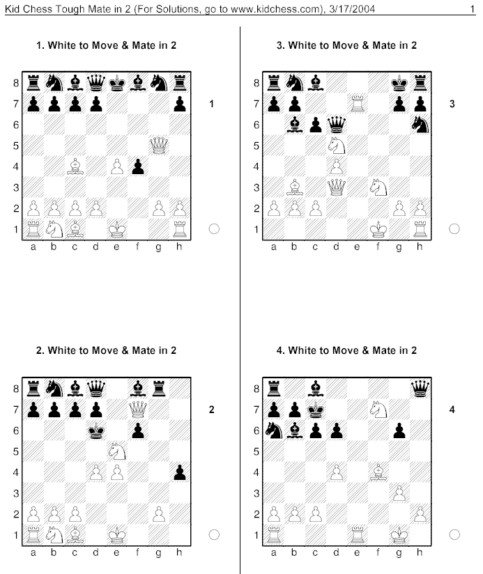 Kid Chess® Puzzles! - Kid Chess® Atlanta, Chess for Kids